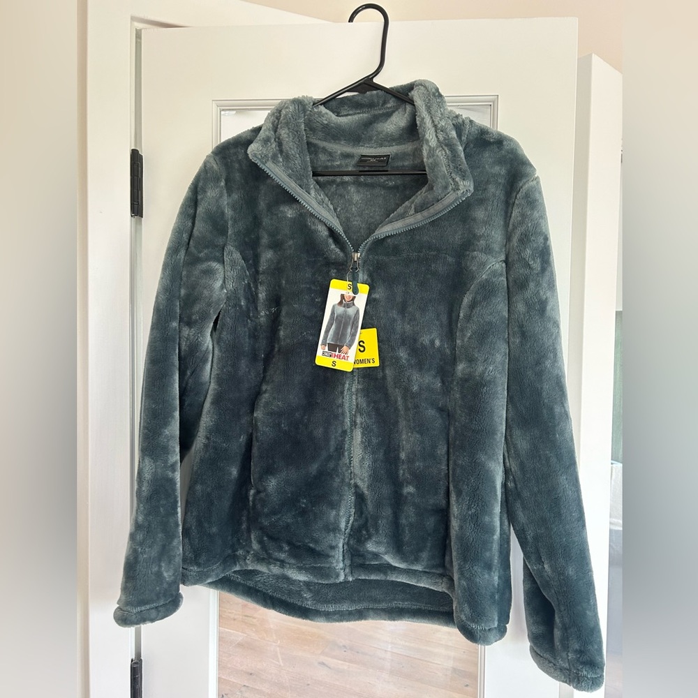Cozy smoke green full zip